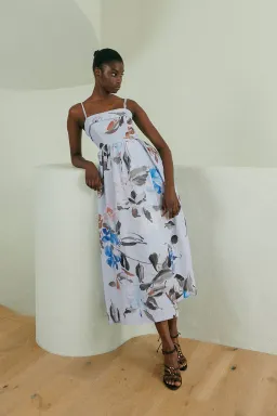 Aje Untamed Midi Dress Divine Orchid Size 16 for rent on The Volte - image 1