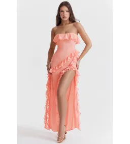 House of CB Sarina Maxi Dress Apricot Size 6 for rent on The Volte - image 1