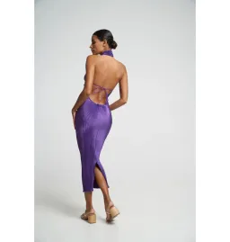 L'Idee Arabian Klum Midi Dress Purple Size AU 6 for rent on The Volte - image 3