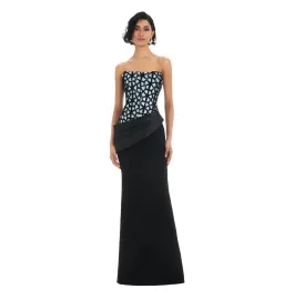 Eliya the Label Sidonia Gown Black/Blue Size XL / AU 14 for rent on The Volte - image 1