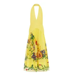 Alemais Dahlia Halter Gown Lemon Size AU 8 for rent on The Volte - image 4