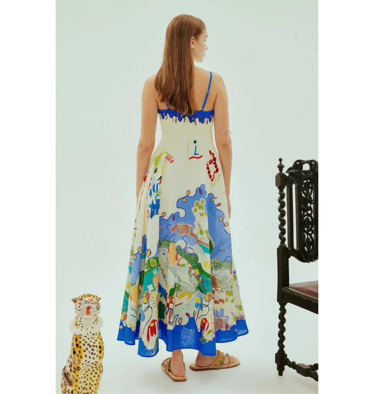 Alemais Nadia Sundress Print Size AU 8 - Image 4