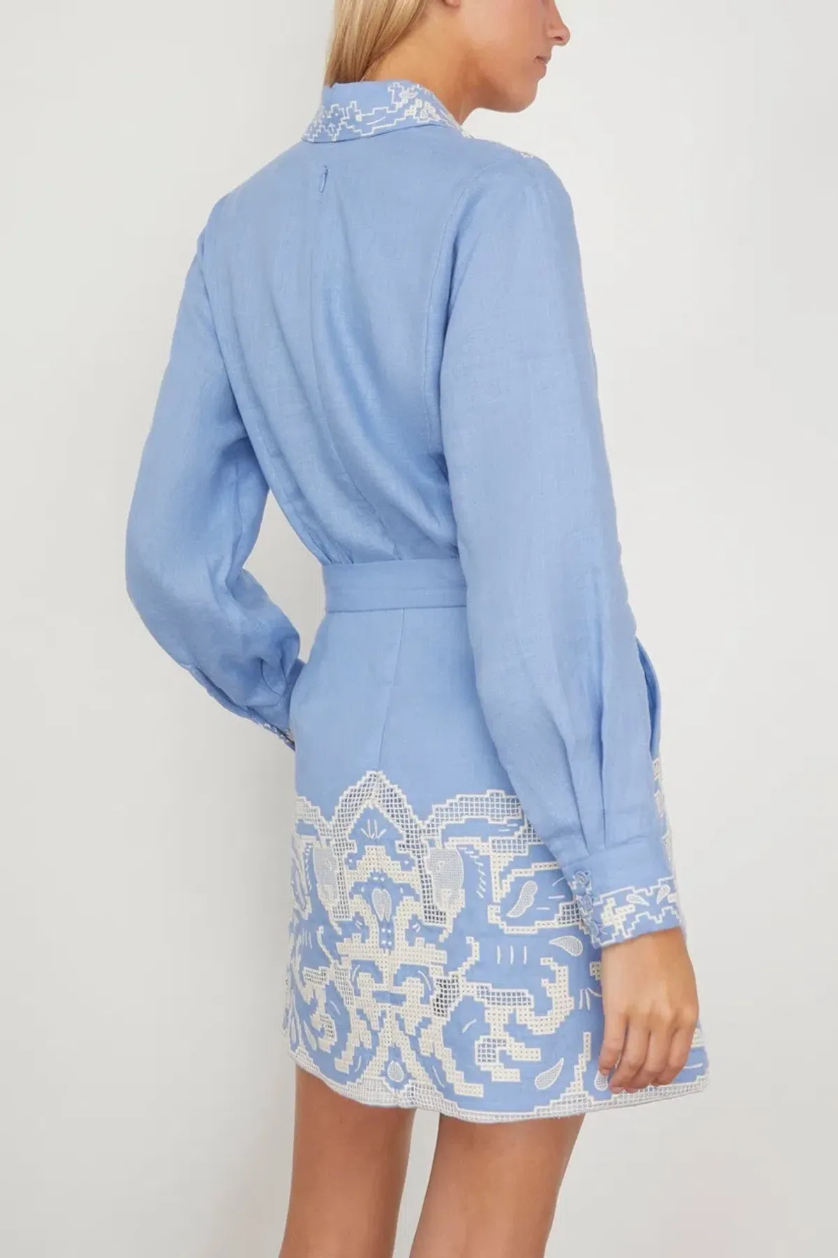Alemais Arion Mini Dress Cornflower Blue Size AU 10 - Image 7