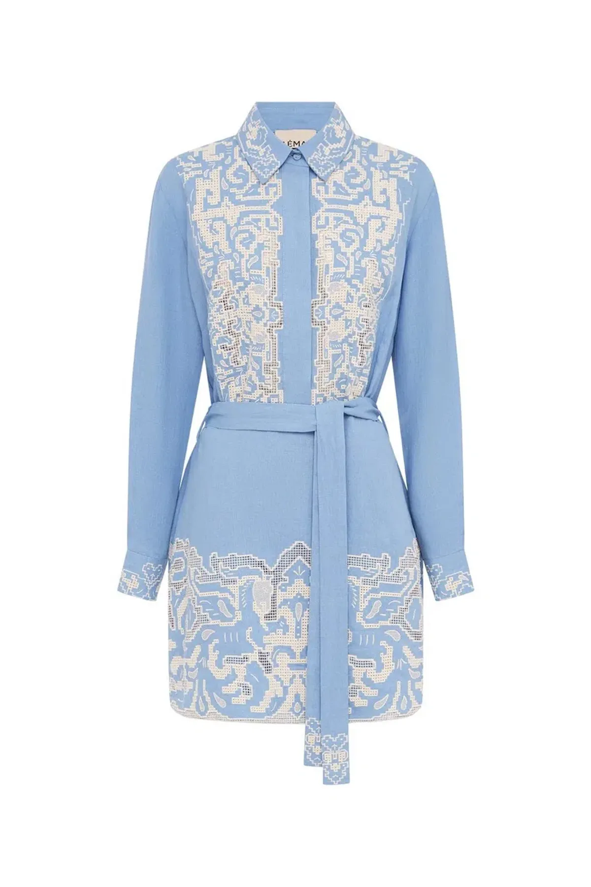 Alemais Arion Mini Dress Cornflower Blue Size AU 10 - Image 18