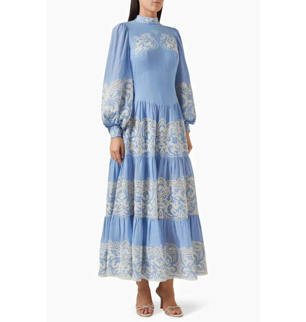 Alemais Arion Midi Dress Cornflower Blue Size AU 8 - Image 2