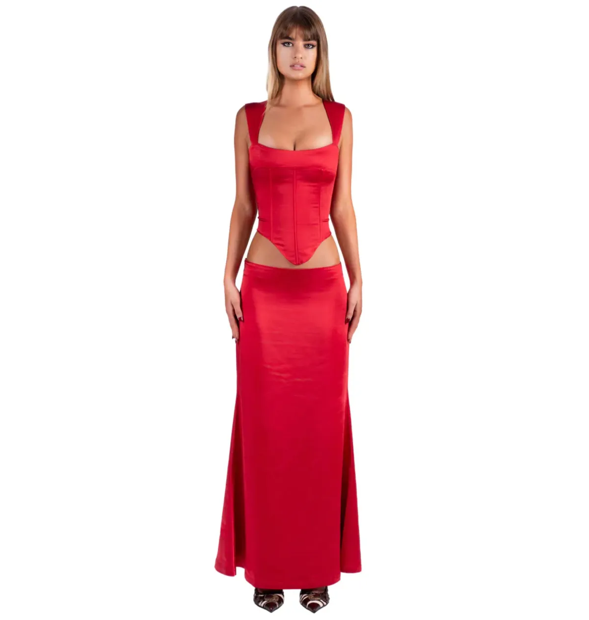 I Am Delilah Valerie Set in Cherry Size XS / AU 6 for rent on The Volte - main image
