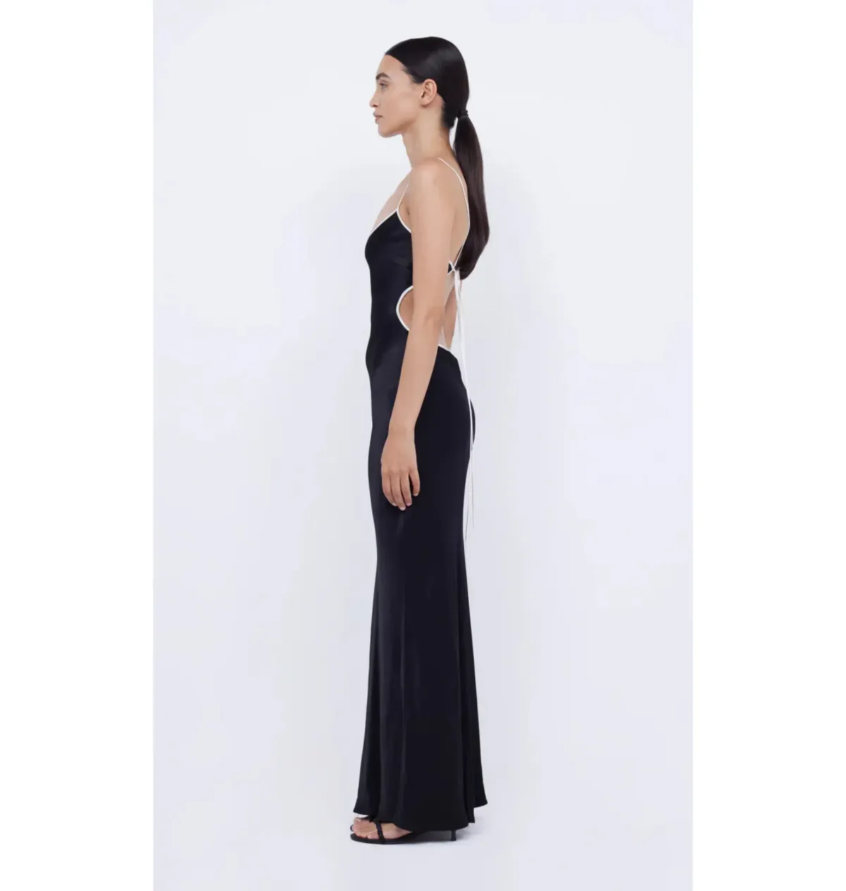 Bec & Bridge Cedar City Maxi Dress Black/Ivory Size AU 8 - Image 2