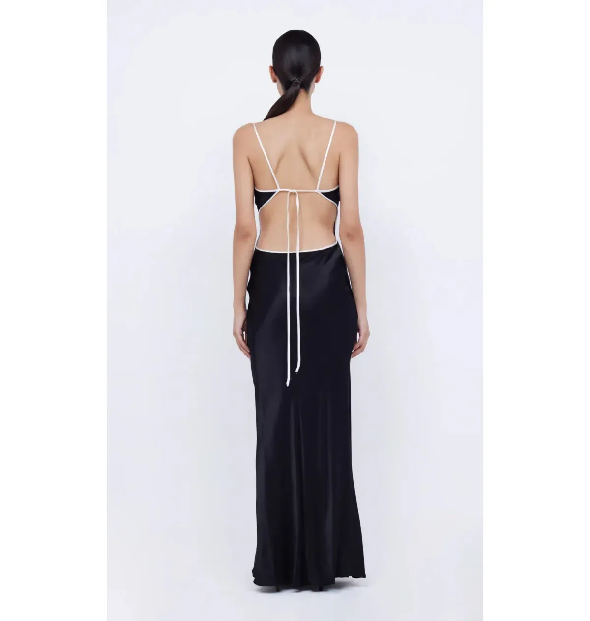 Bec & Bridge Cedar City Maxi Dress Black/Ivory Size AU 8 - Image 3