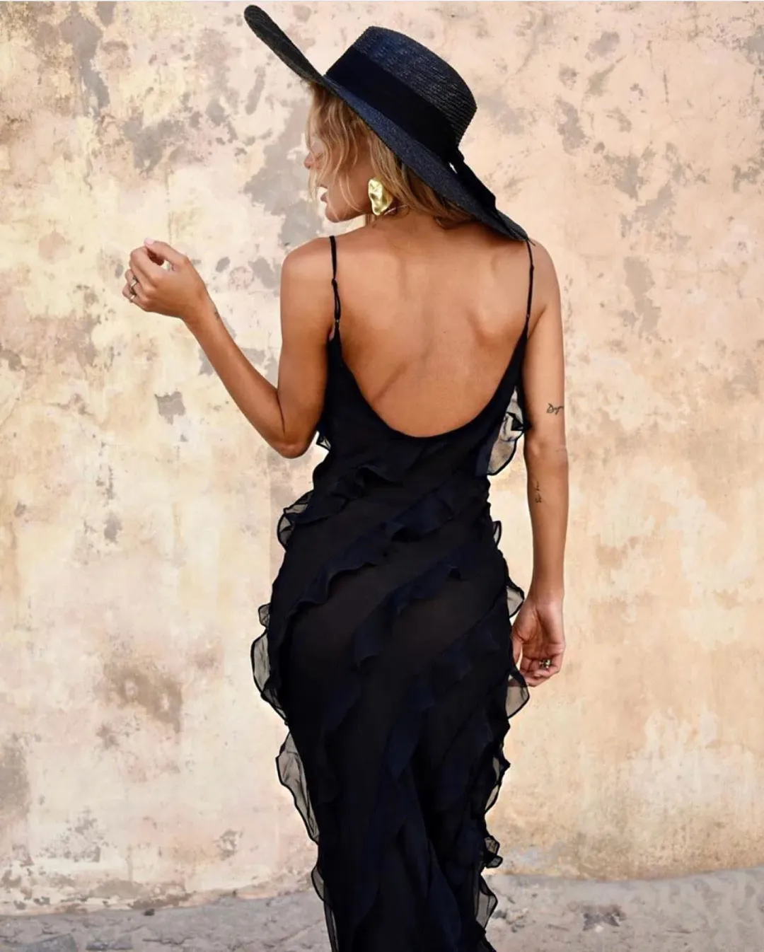 Rat & Boa Selena Dress Black Size 6 for rent on The Volte - main image