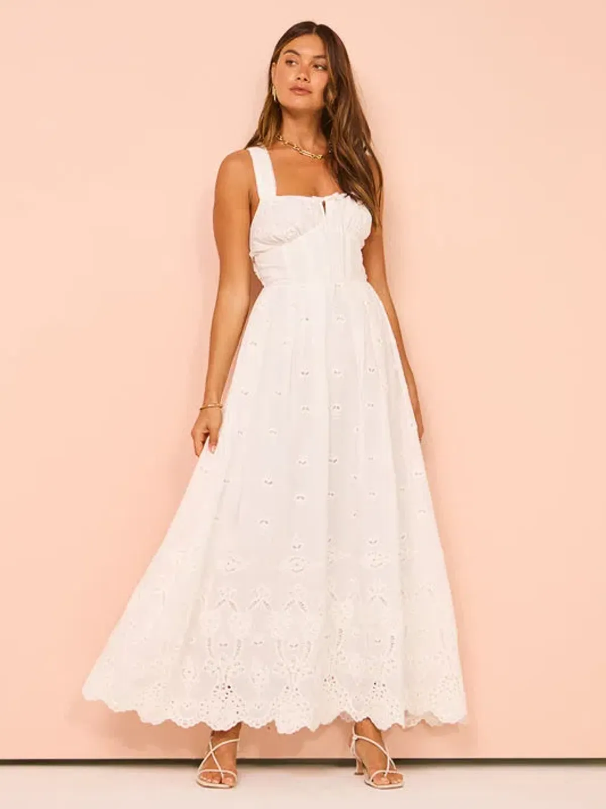 Hansen & Gretel Tulsa Maxi Dress in White Jasmine Size S / AU 8 - Image 2