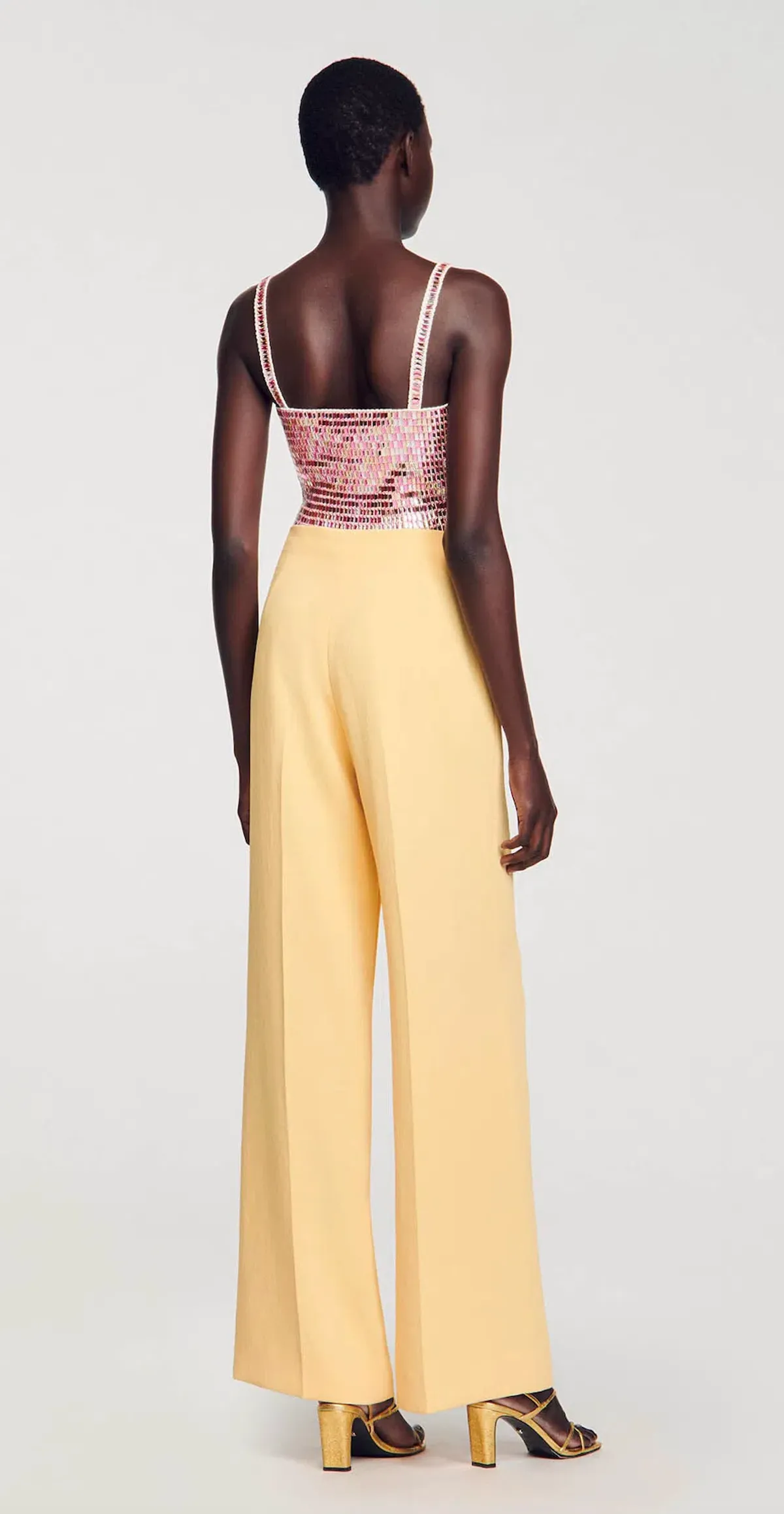 Sandro Pleated Pants Yellow Size 36 / AU 8 - Image 2