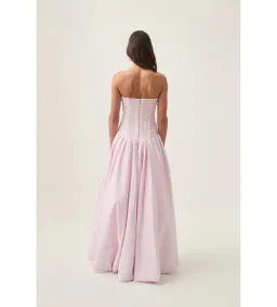 Aje Violette Bubble Hem Maxi Dress Pastel Pink Size AU 8 for rent on The Volte - image 3