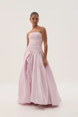 Aje Violette Bubble Hem Maxi Dress Pastel Pink Size AU 8 for rent on The Volte - image 1