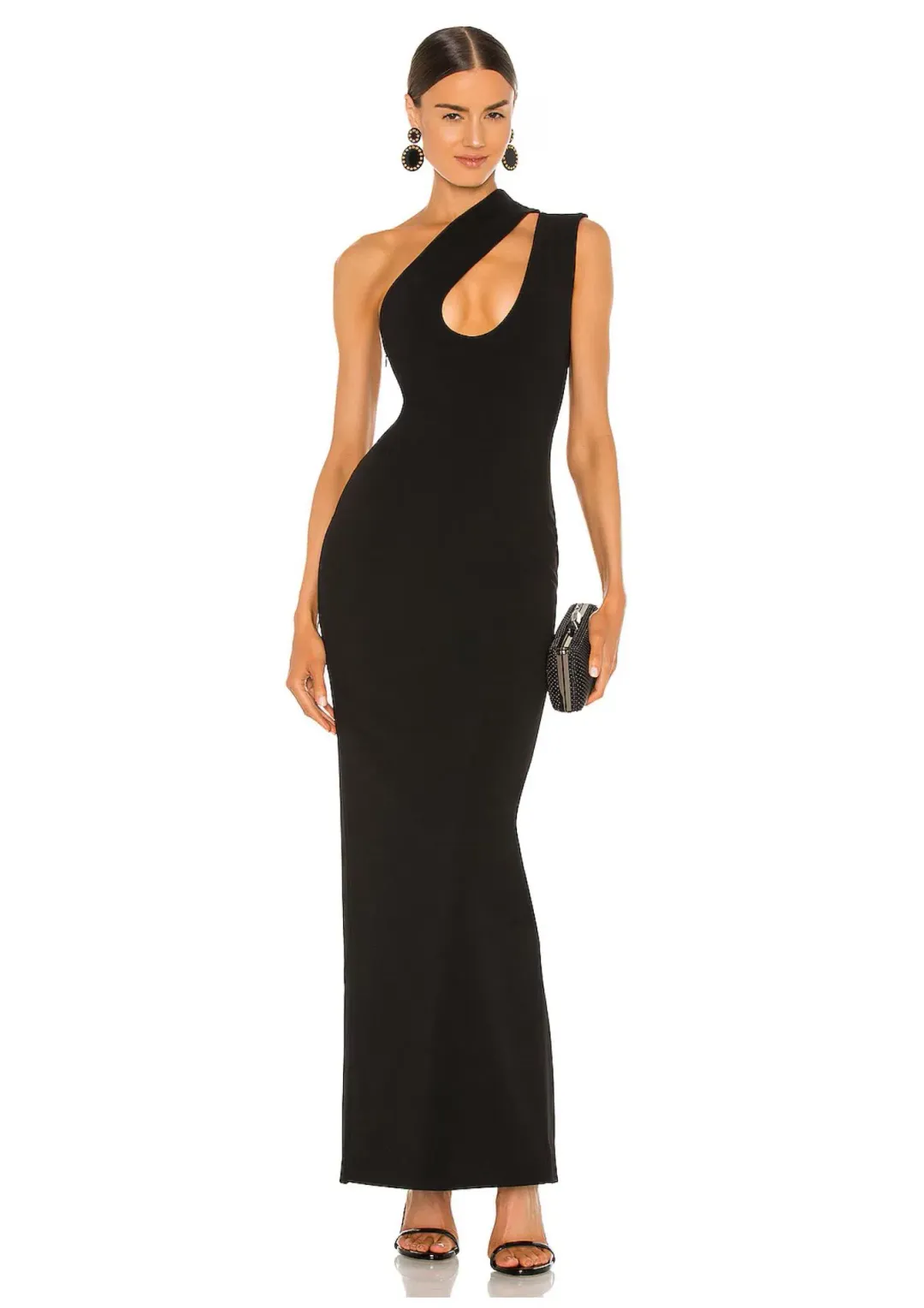 Solace London Krista Maxi Dress in Black Size 10 for rent on The Volte - main image