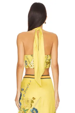 Alemais Cresida Halter Crop Top & Sarong Tie Midi Skirt Set Multi Size 10 for rent on The Volte - image 3