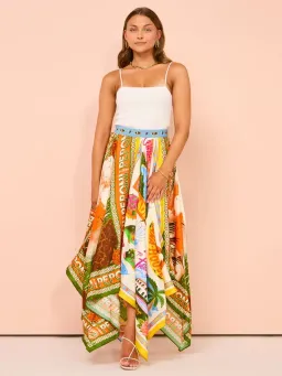 Alemais Samaki Scarf Top & Paradiso Silk Scarf Skirt Set Multi Size 10 AU for rent on The Volte - image 10