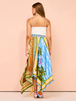 Alemais Samaki Scarf Top & Paradiso Silk Scarf Skirt Set Multi Size 10 AU for rent on The Volte - image 11