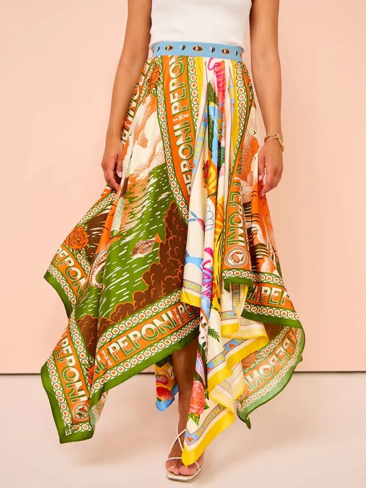 Alemais Samaki Scarf Top & Paradiso Silk Scarf Skirt Set Multi Size 10 AU - Image 13
