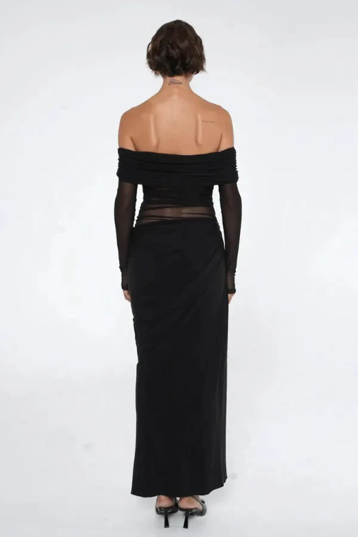 Benni Yasmin Off-Shoulder Maxi Dress Black Size 10 - Image 10