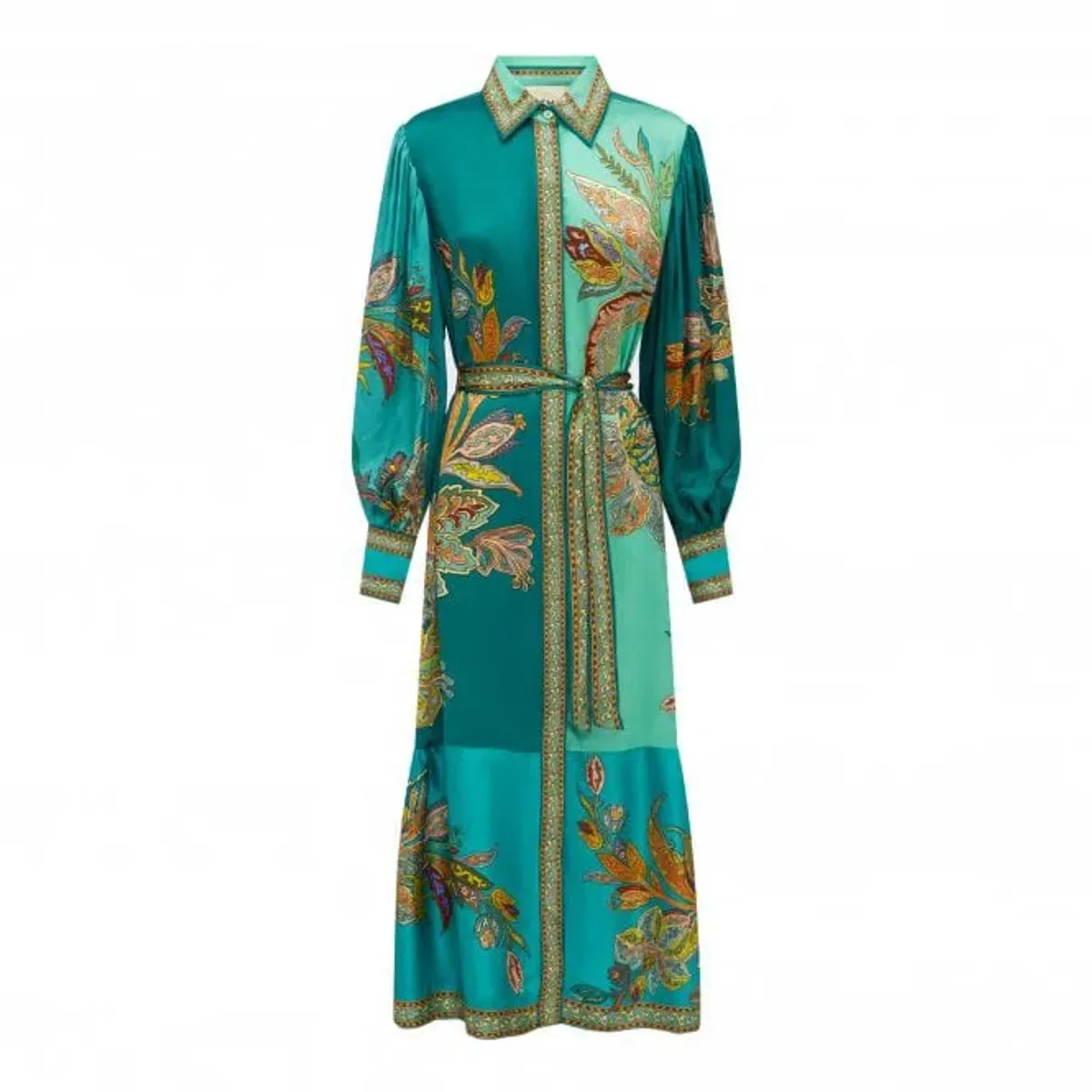 Alemais Franca Silk Shirtdress Multi Size 14 - Image 3