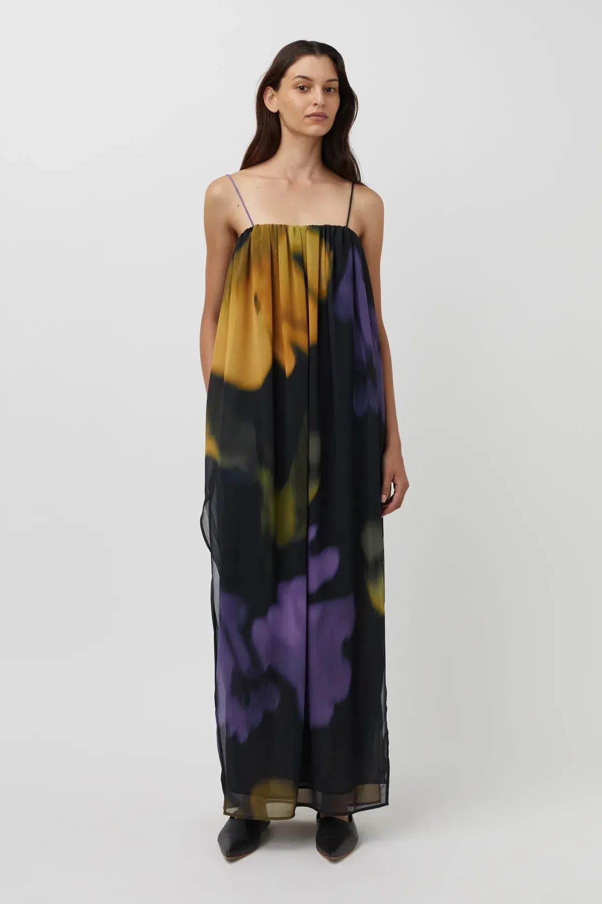 Camilla and Marc Valerio Maxi Dress Purple and Black Valerio Print Size 6 - Image 1