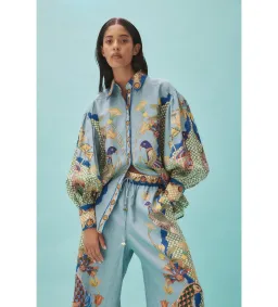 Alemais Gilly Shirt and Pant Set Print Size 14 for rent on The Volte - image 2