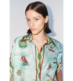 Alemais Swell Silk Shirt and Pant Set Size AU 16 for rent on The Volte - image 3