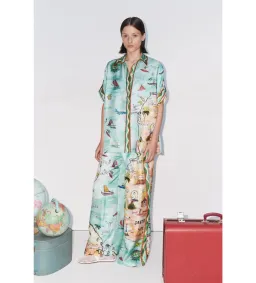 Alemais Swell Silk Shirt and Pant Set Size AU 16 for rent on The Volte - image 1