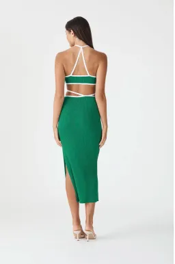 San Sloane Gabby Midi Dress Green Size 8 for rent on The Volte - image 3