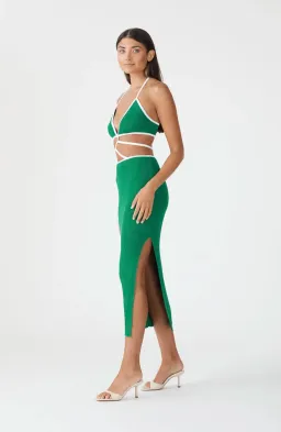 San Sloane Gabby Midi Dress Green Size 8 for rent on The Volte - image 2