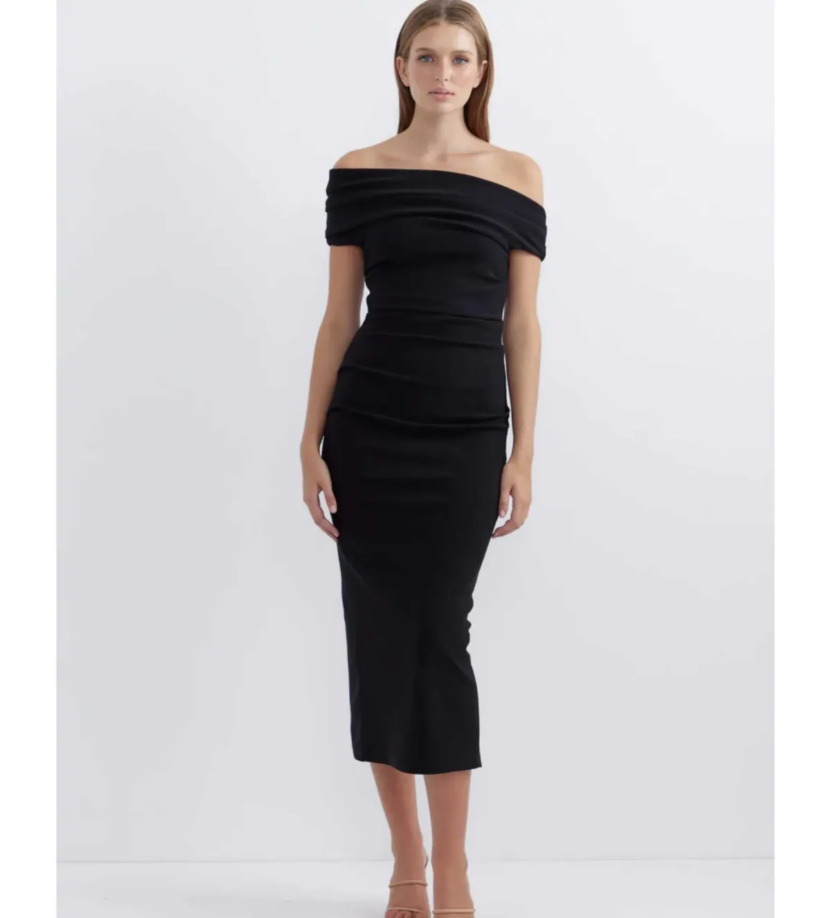 Pasduchas Evie Shoulder Dress Black Size 14 - Image 1