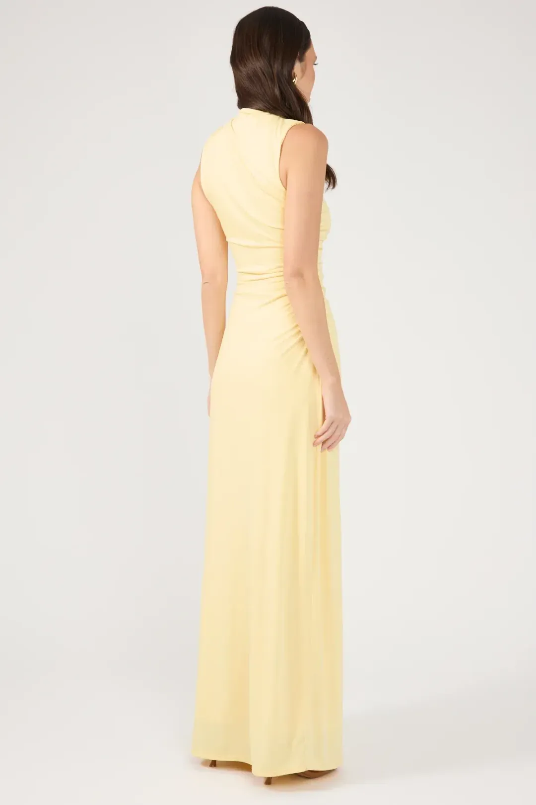 Perfect Stranger Rosewood High Neck Maxi Dress Lemon Size XL / AU 14 for rent on The Volte - main image