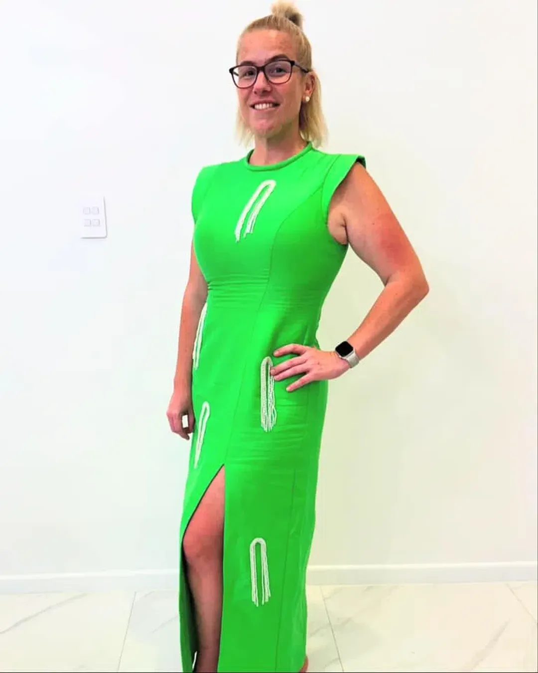 Alemais Dazzle Midi Dress Green Size 12 for rent on The Volte - main image