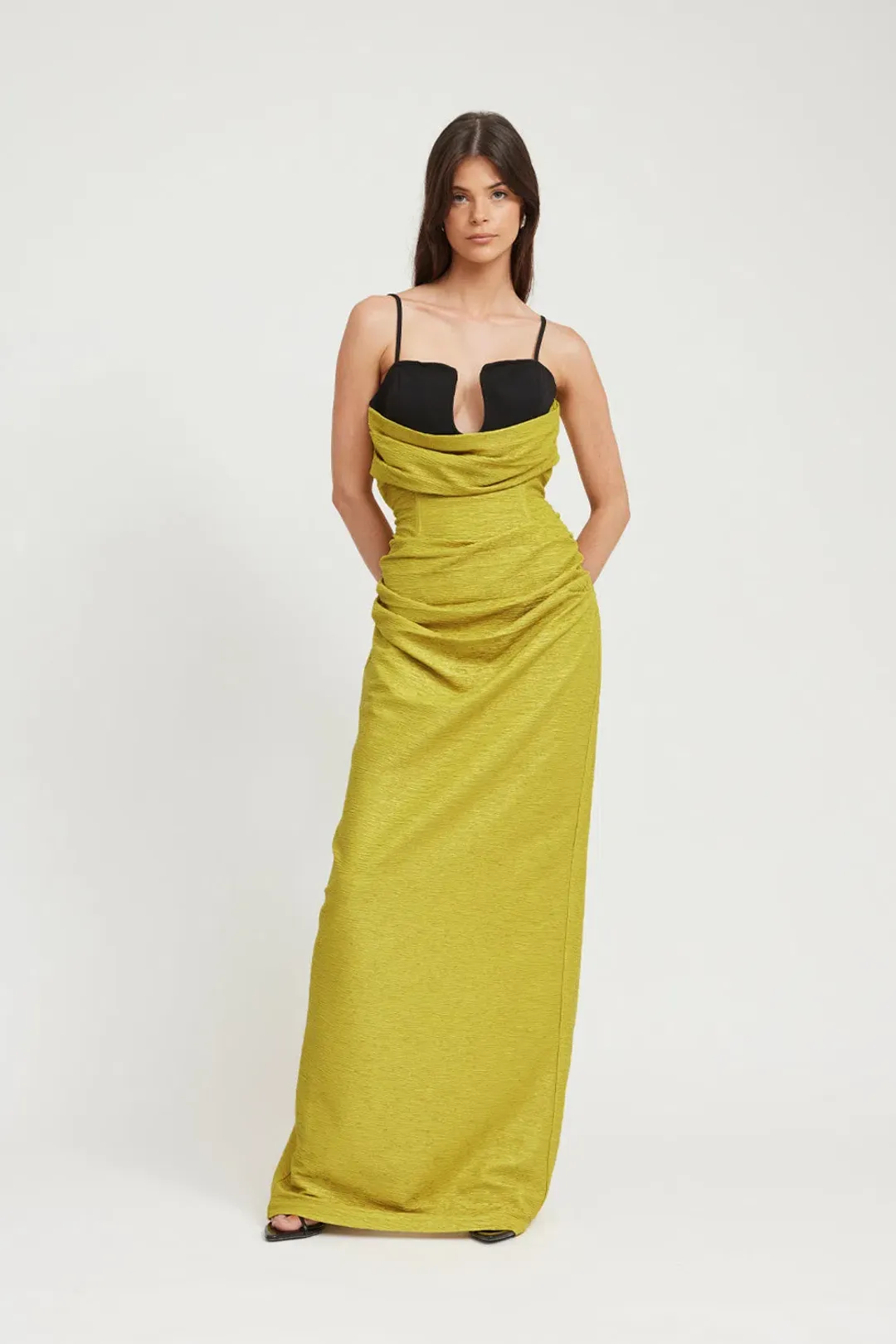 Tojha Ellison Maxi Dress Yellow Size 8 for rent on The Volte - main image