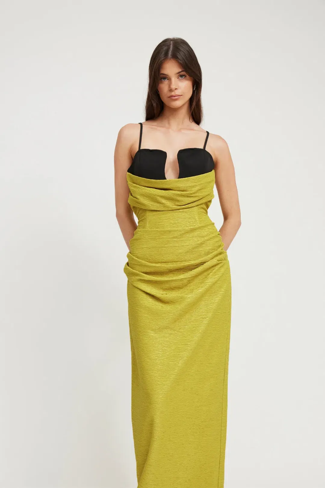 Tojha Ellison Maxi Dress Yellow Size 10 for rent on The Volte - main image