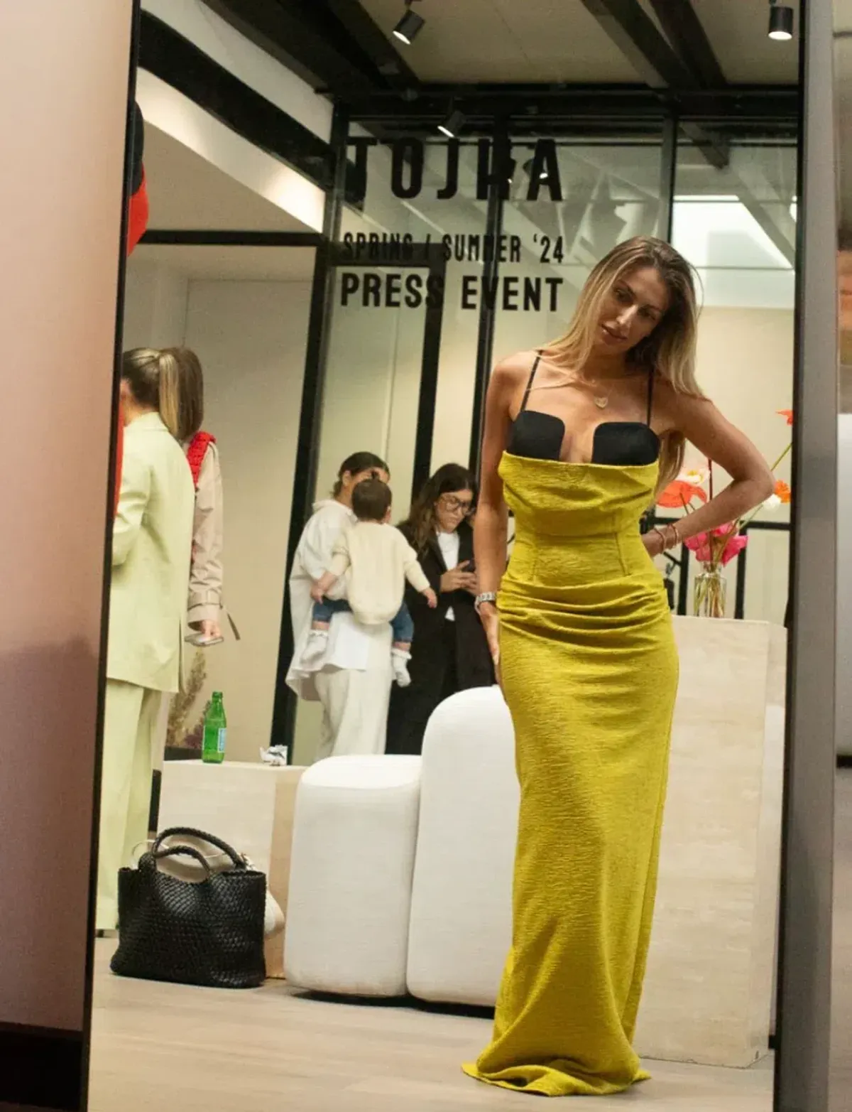 Tojha Ellison Maxi Dress Yellow Size 10 - Image 4