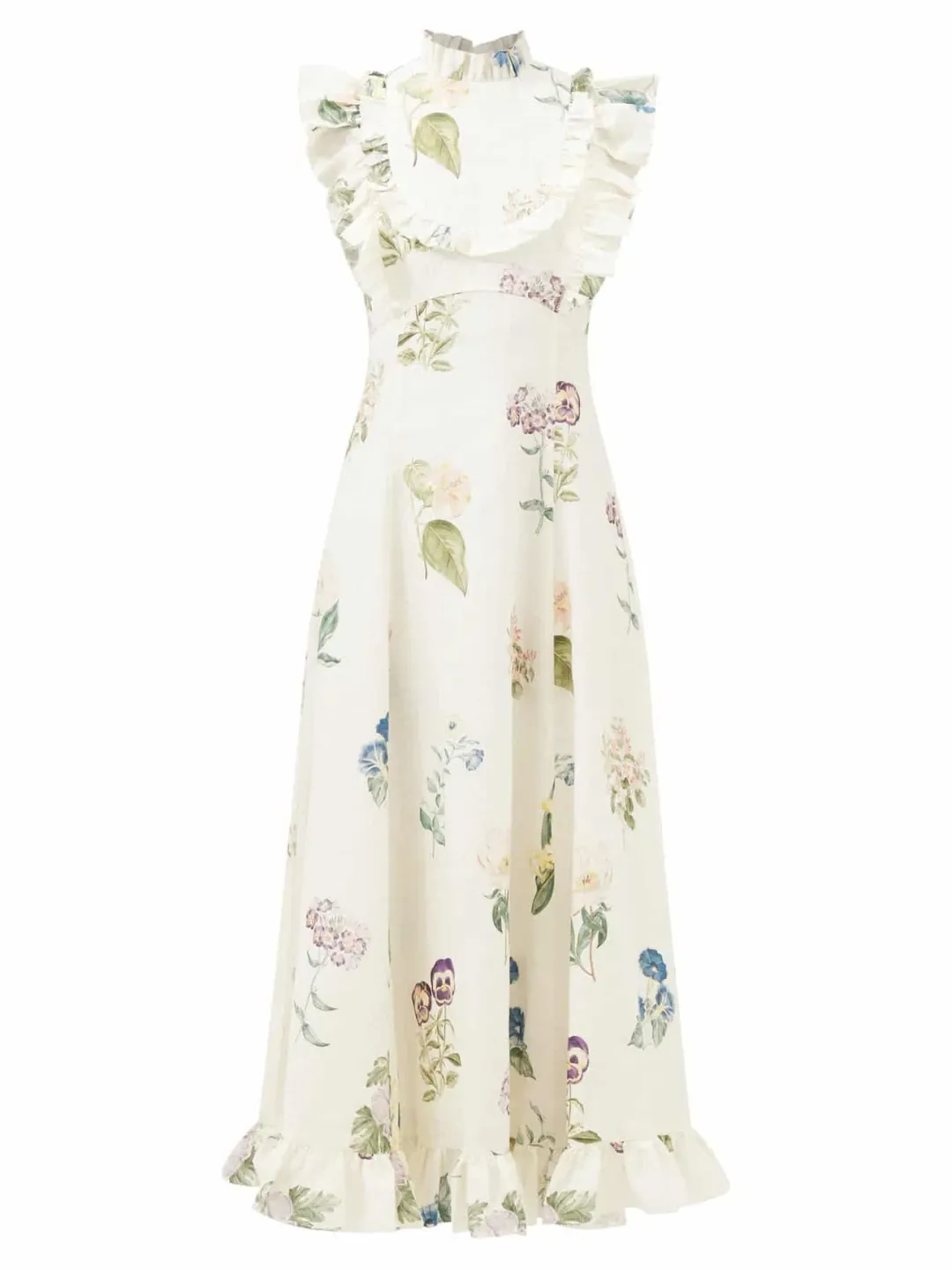 Alemais Jules Floral Midi Dress Antique Print Size 14 for rent on The Volte - main image