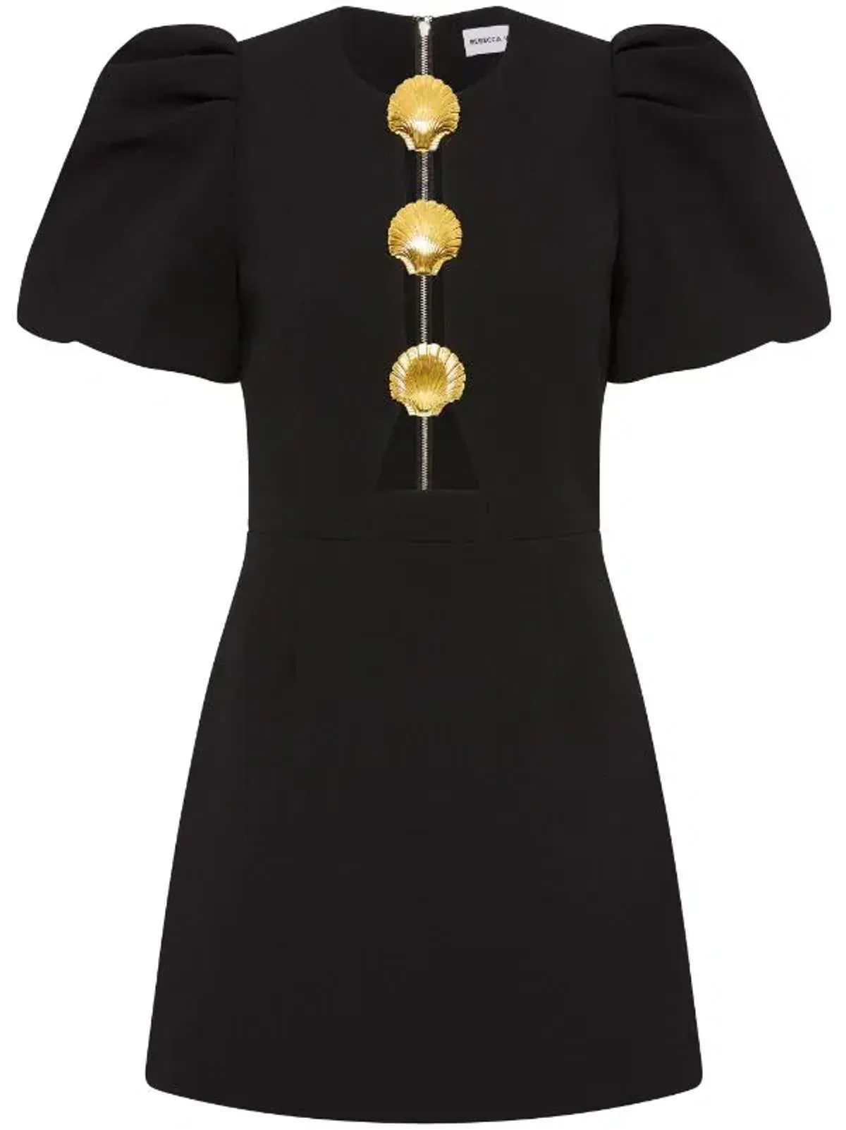 Rebecca Vallance Sirene Puff Sleeve Mini Dress Black Size 8 - Image 4