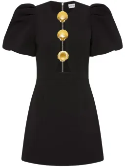 Rebecca Vallance Sirene Puff Sleeve Mini Dress Black Size 8 for rent on The Volte - image 4