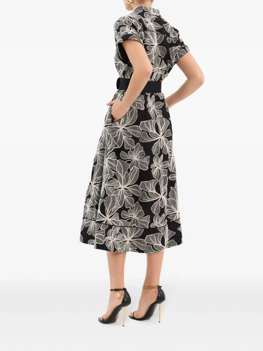 Rebecca Vallance Amira Short Sleeve Midi Dress Floral Size 18 for rent on The Volte - main image