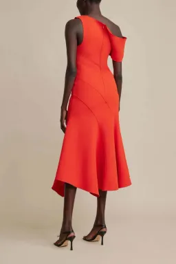 Acler Corbyn Midi Dress Poppy Red Size 14 for rent on The Volte - image 3