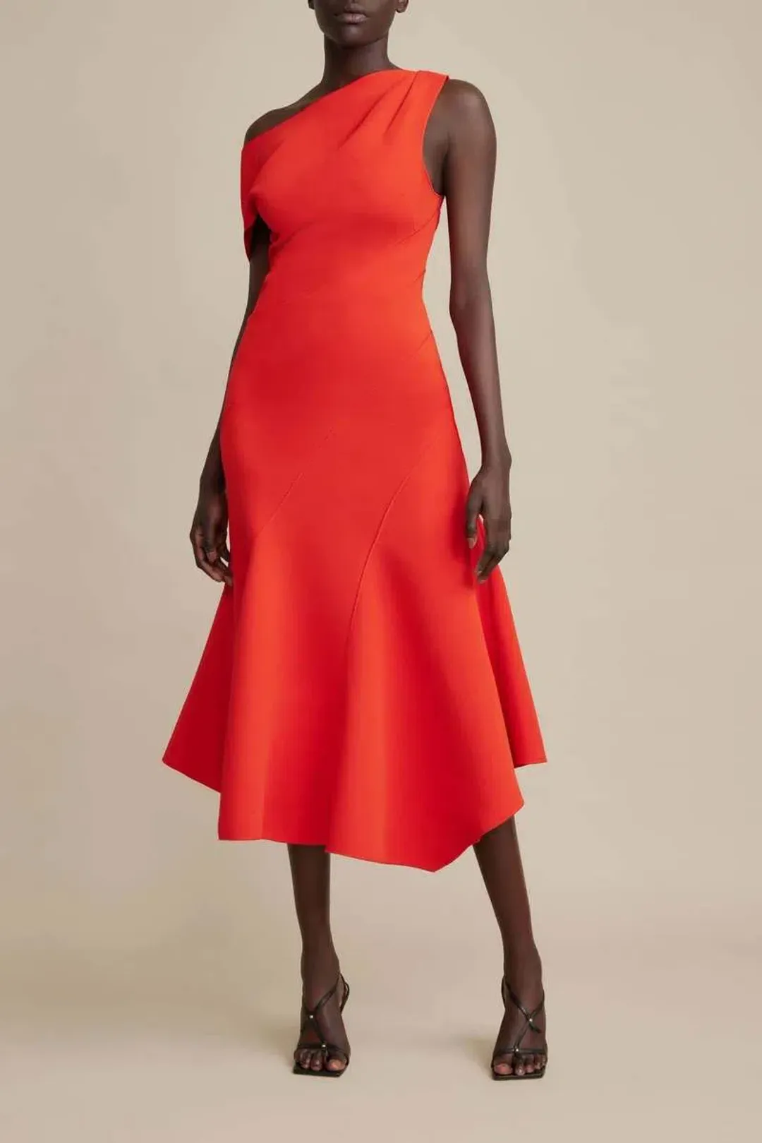 Acler Corbyn Midi Dress Poppy Red Size 14 for rent on The Volte - main image