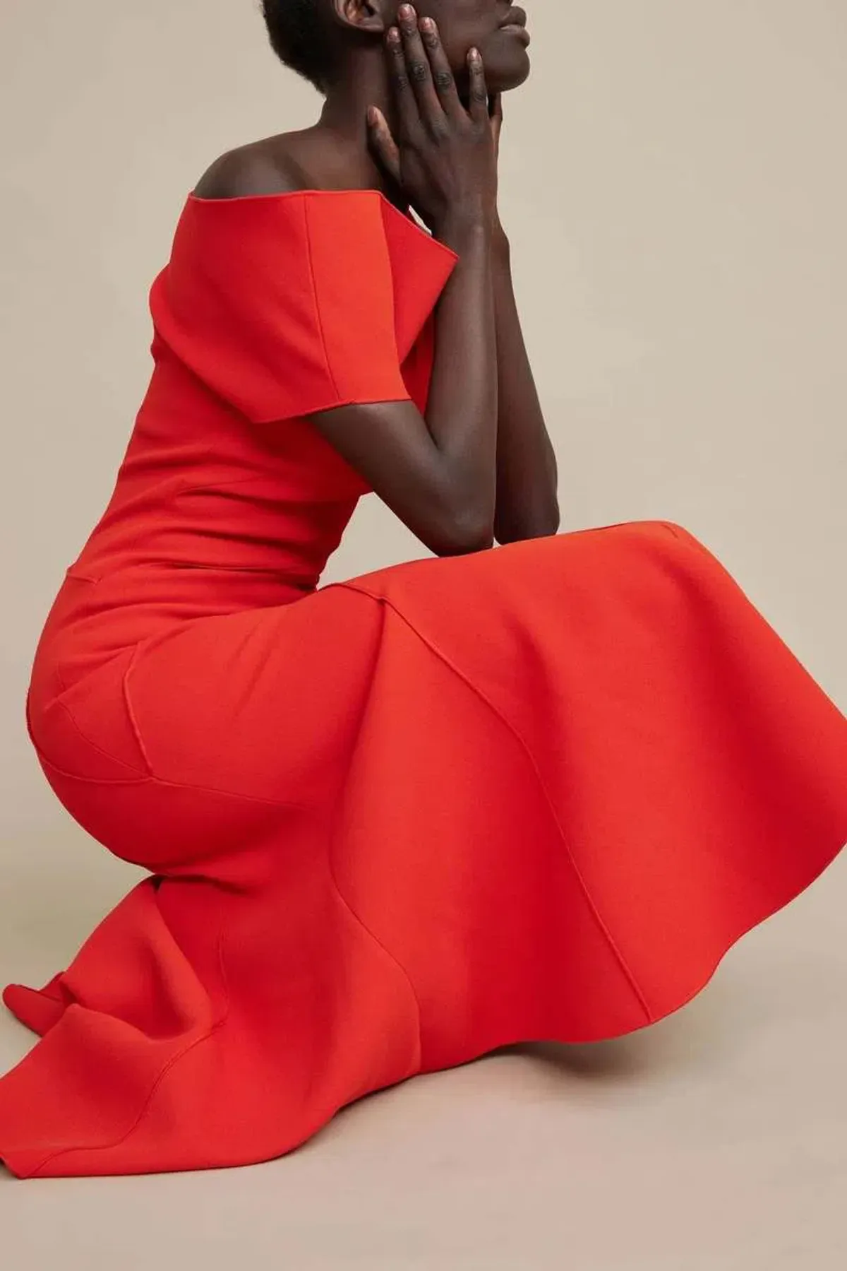 Acler Corbyn Midi Dress Poppy Red Size 14 - Image 5