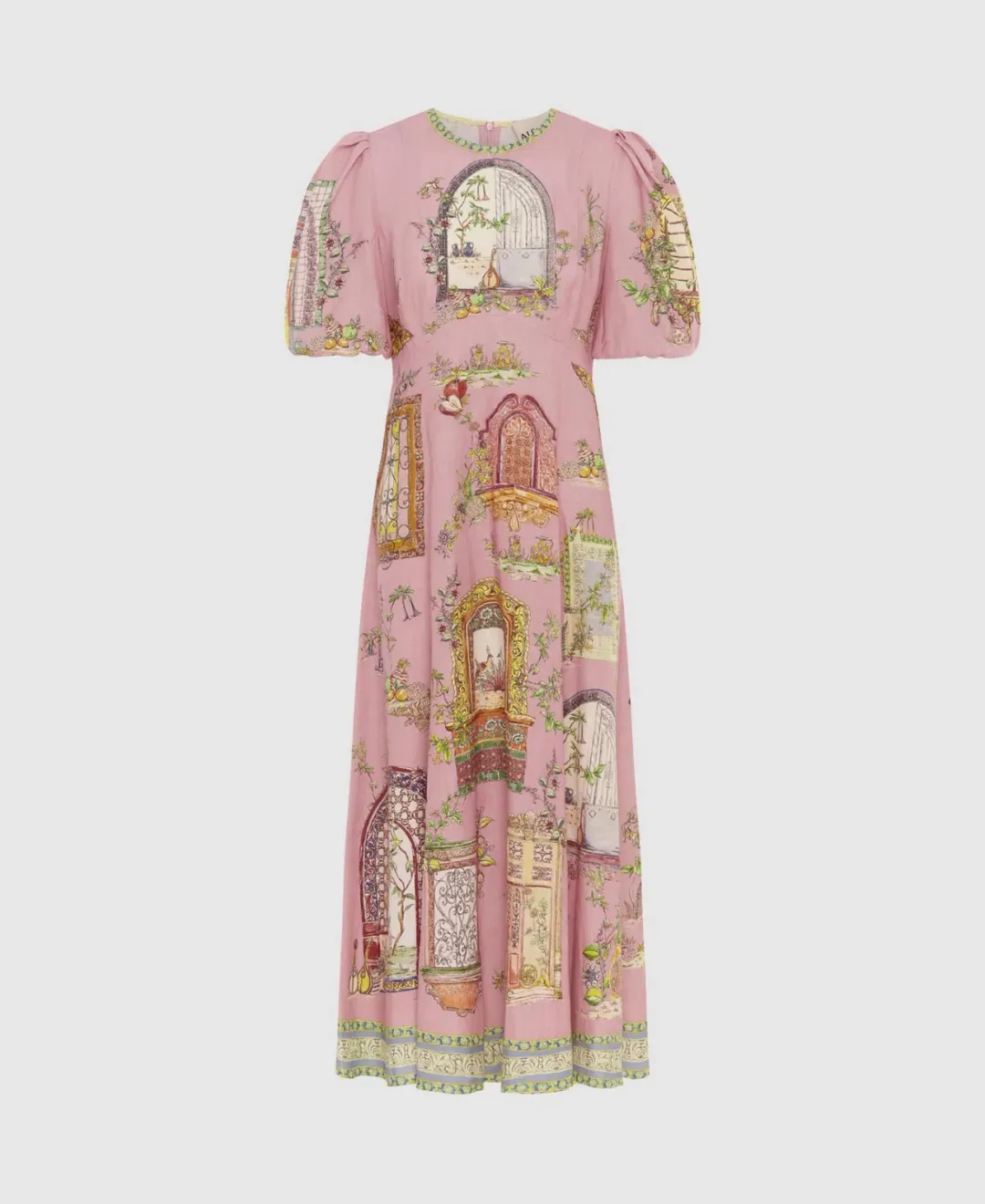 Alemais Monte Midi Dress Pink Size 10 for rent on The Volte - main image