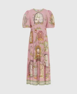 Alemais Monte Midi Dress Pink Size 10 for rent on The Volte - image 5