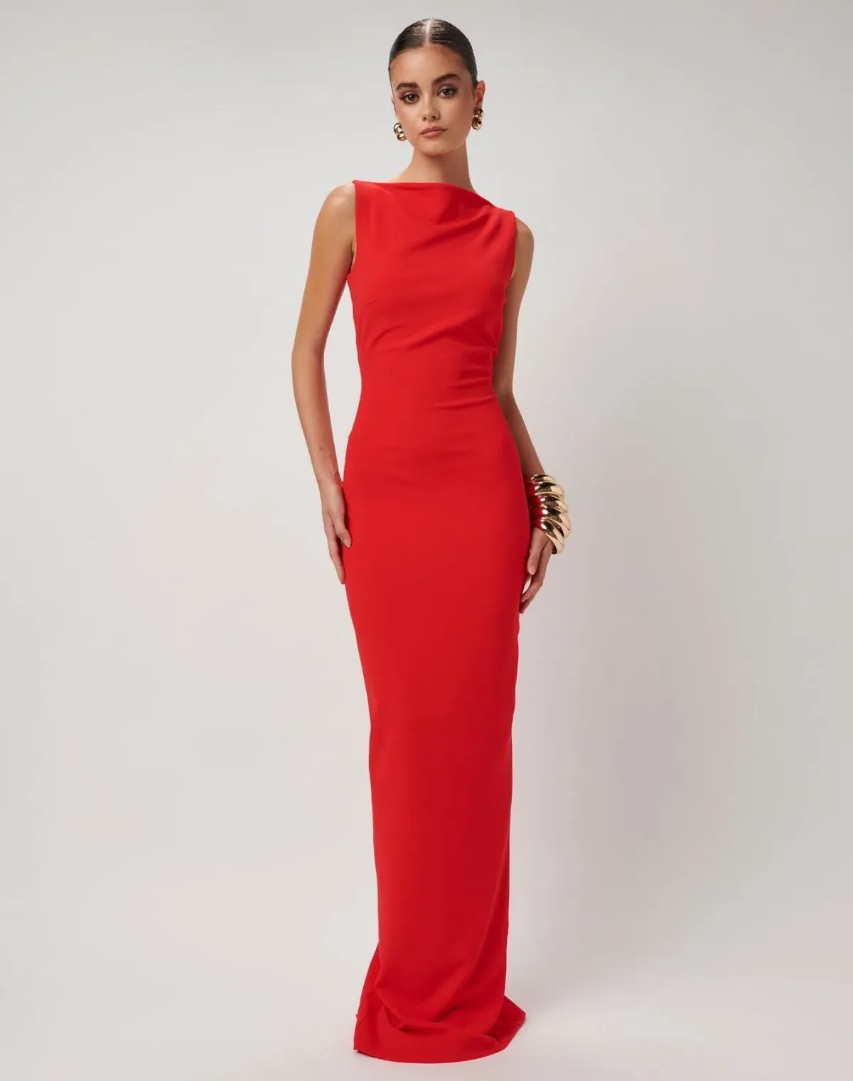 Effie Kats Verona Gown Cherry Red Size S / AU 8 - Image 1