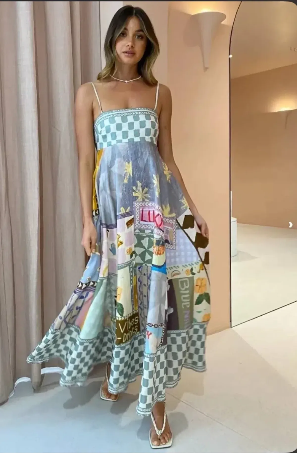 Alemais x Emma Gale Multi print Sundress Size au 10 - Image 1