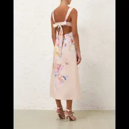 Zimmermann Crush Midi Dress in Multi Floral Size 1 / AU 10 for rent on The Volte - image 2