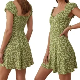Reformation Pacey Dress Lemon Print Size AU 12 for rent on The Volte - image 9