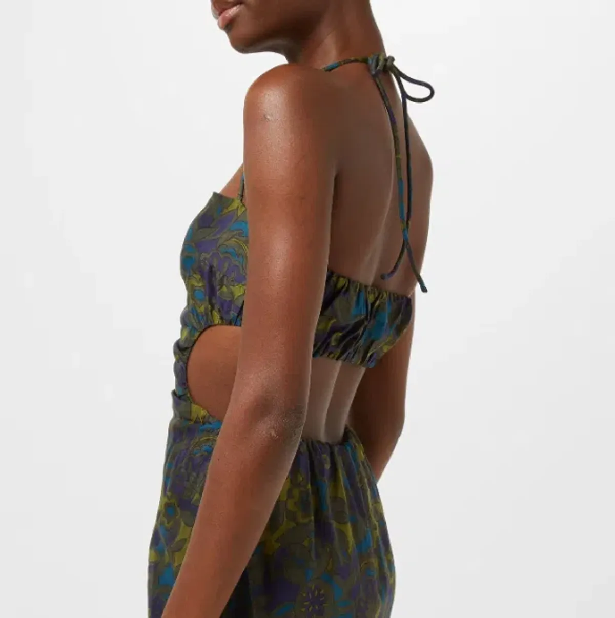 Sir The Label Valerio Tie Halter Midi Dress Print Size 1 / AU 8 - Image 3